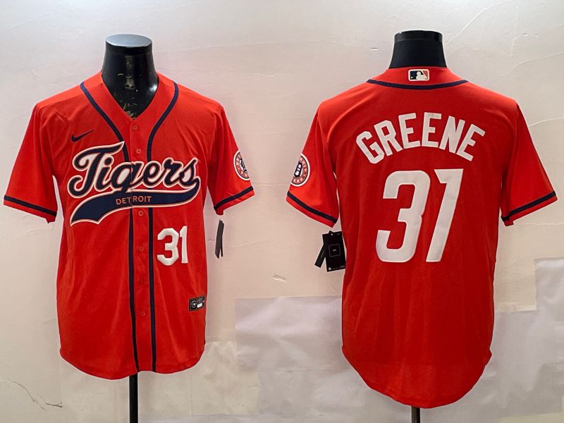 Men Detroit Tigers #31 Greene Orange Joint Name 2025 Nike MLB Jersey style 2->detroit tigers->MLB Jersey